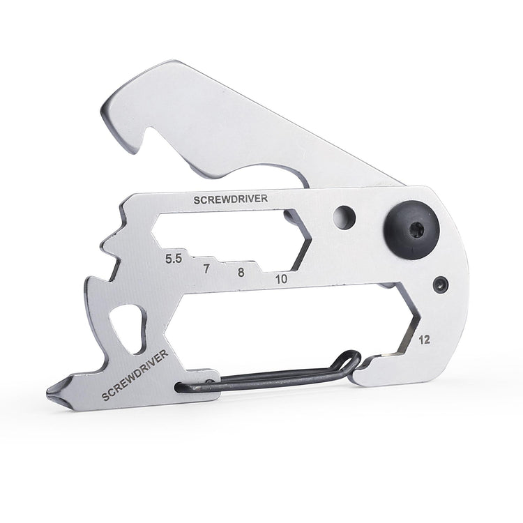 10in1 Stainless Steel EDC Card Multitool for Survival Camping & Climbing-1