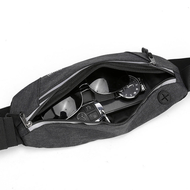 Running Belt Bag - No-Bounce Fitness Belt with Zipper Pocket, Secure Holder for Phone & Keys-1