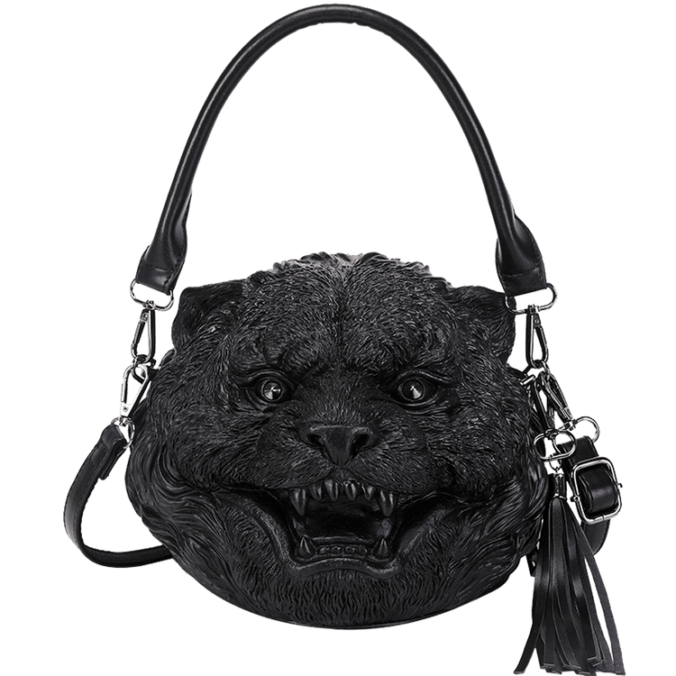 3D Backpack, Fashion 3D Happy Small Tiger Head SquareBag, Cross Body Handle Shoulder Bag-1