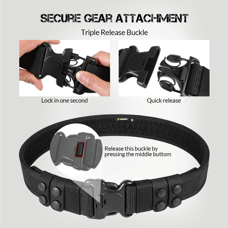 VOTAGOO® Duty 2'' Police Belts with Hook Lining-3