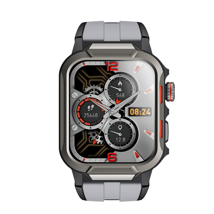 Rugged Smartwatch for Men 3ATM Waterproof Smartwatch 1.96 inch screen for Android and iOS Phones Fitness Tracker Watch with 100+ Sports Modes-1
