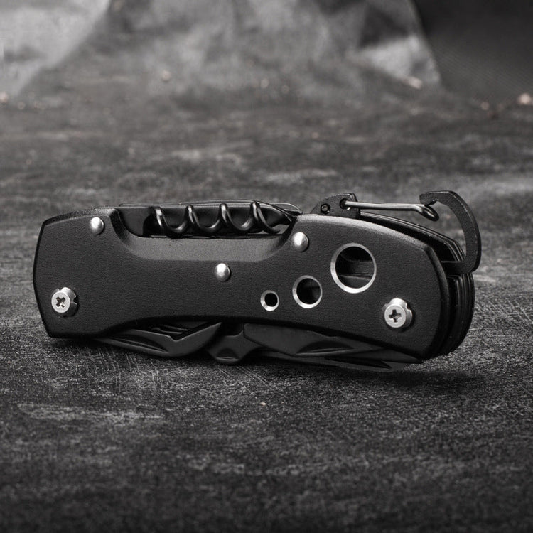 15 Function All in One Mysterious Black Folding Multi Function Pocket Knife-1