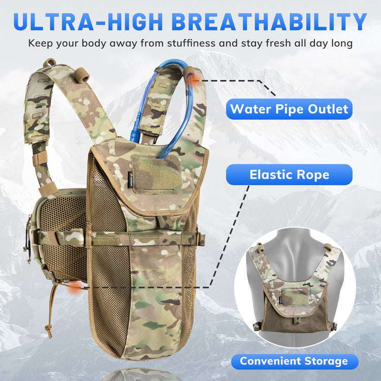 VOTAGOO® Lightweight Running Hydration Vest with 2L Water Bladder Bag-2