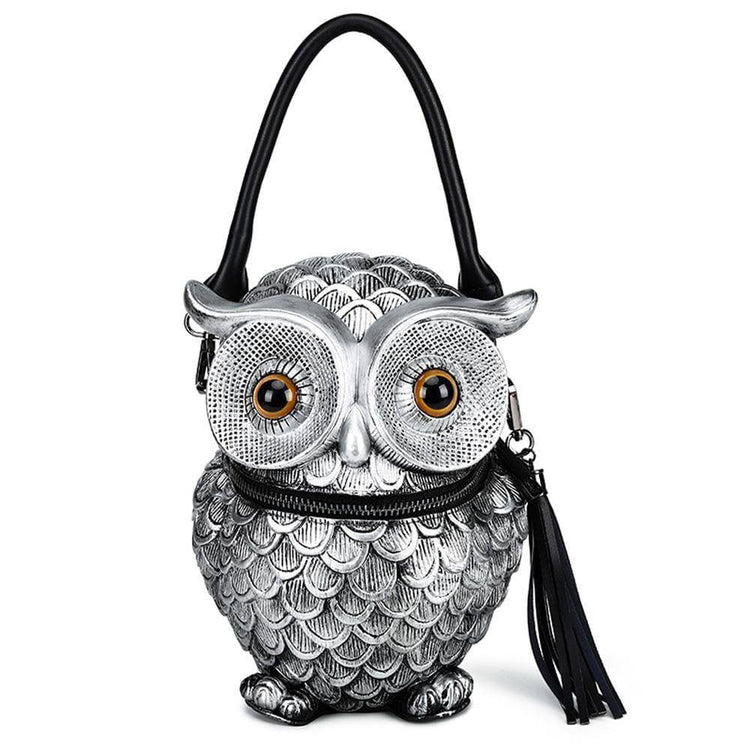 3D Owl Handle Shoulder Messenger Cross body Backpack-5