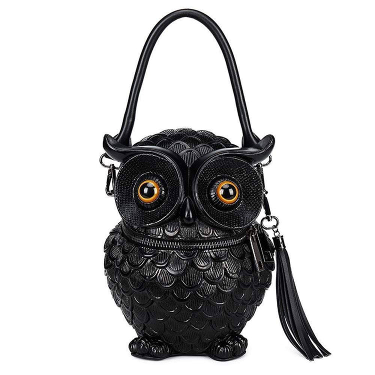3D Owl Handle Shoulder Messenger Cross body Backpack-0