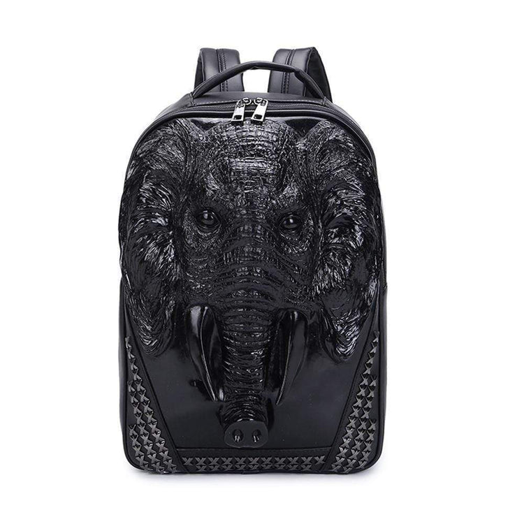 3D Elephant Backpack Studded Knapsacks Laptop Backpack-3