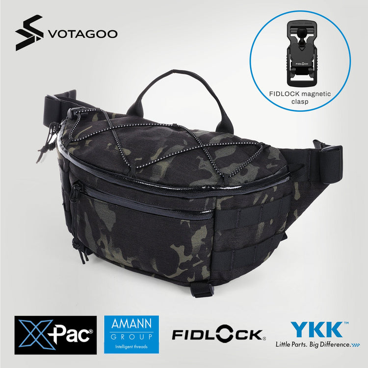 VOTAGOO® X-Pac Nylon Waist Bag Fanny Pack-5