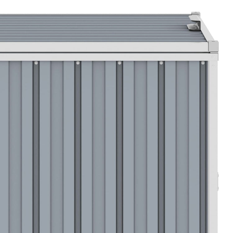 NNEVL Triple Garbage Bin Shed Grey 213x81x121 cm Steel-0