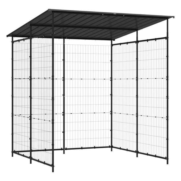 NNEVL Bicycle Shed 190x190x222 cm Steel Black-1