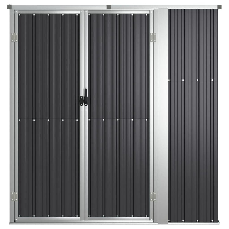 NNEVL Garden Tool Shed Anthracite 161x89x161 cm Galvanised Steel-2