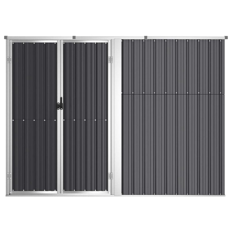 NNEVL Garden Tool Shed Anthracite 225x89x161 cm Galvanised Steel-2