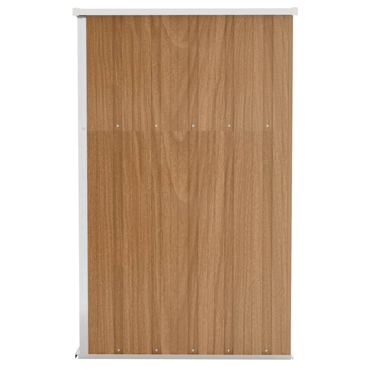 NNEVL Wall-mounted Garden Shed Brown 118x100x178 cm Galvanised Steel-3