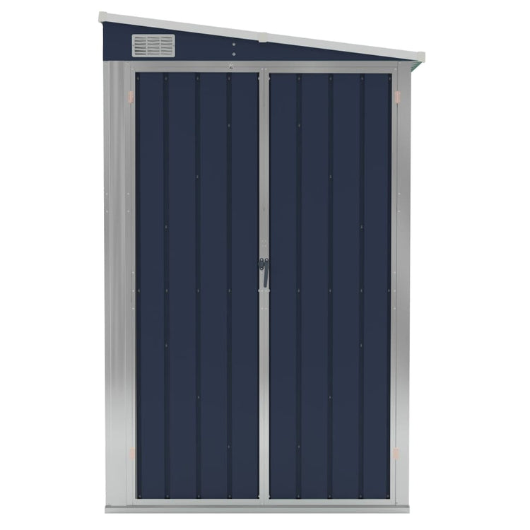NNEVL Wall-mounted Garden Shed Anthracite 118x382x178 cm Steel-2