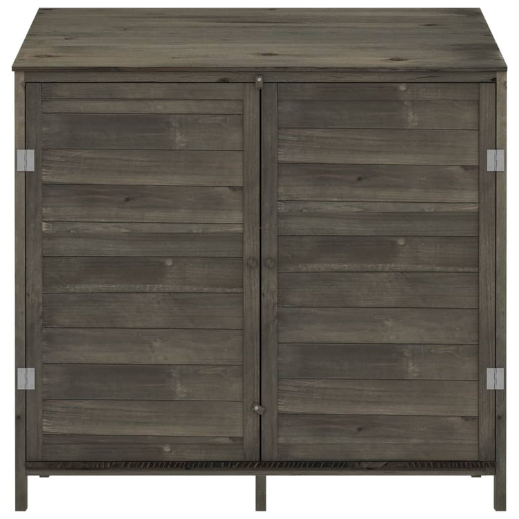 NNEVL Garden Shed Anthracite 102x52x112 cm Solid Wood Fir-2