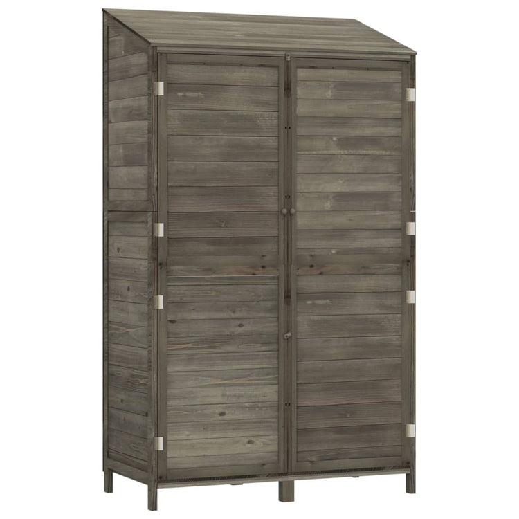 NNEVL Garden Shed Anthracite 102x52x174.5 cm Solid Wood Fir-1