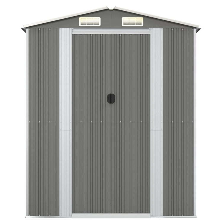 NNEVL Garden Shed Light Grey 192x108x223 cm Galvanised Steel-2