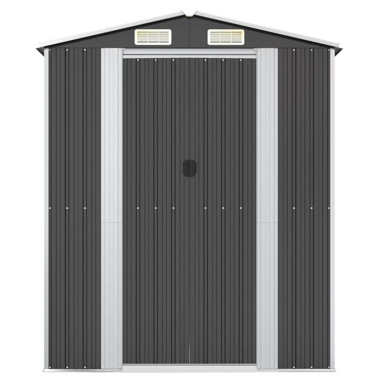 NNEVL Garden Shed Anthracite 192x108x223 cm Galvanised Steel-2