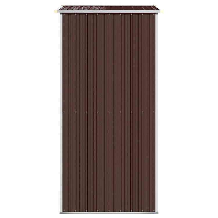 NNEVL Garden Shed Dark Brown 192x108x223 cm Galvanised Steel-3