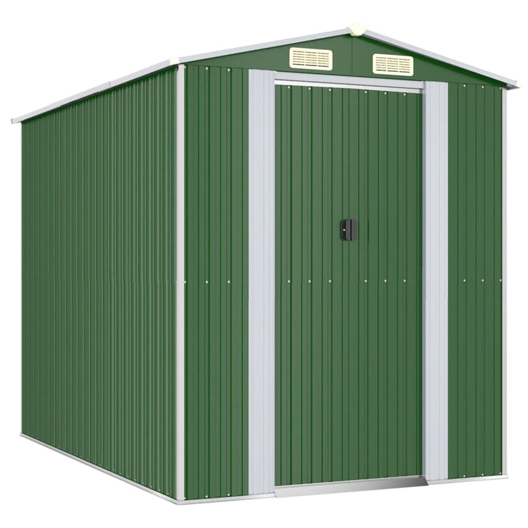 NNEVL Garden Shed Green 192x274x223 cm Galvanised Steel-1