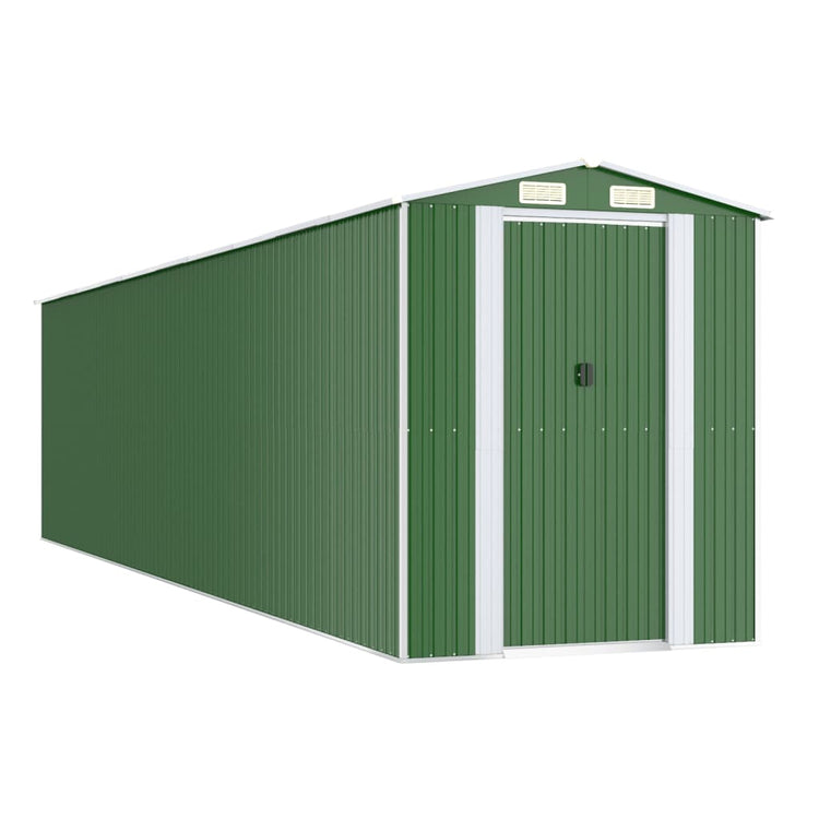NNEVL Garden Shed Green 192x855x223 cm Galvanised Steel-1