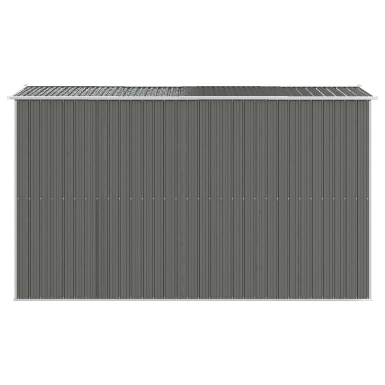 NNEVL Garden Shed Light Grey 192x357x223 cm Galvanised Steel-4