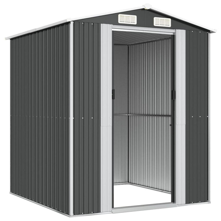 NNEVL Garden Shed Anthracite 192x191x223 cm Galvanised Steel-3