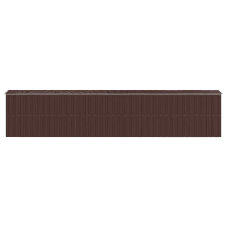 NNEVL Garden Shed Dark Brown 192x1021x223 cm Galvanised Steel-4