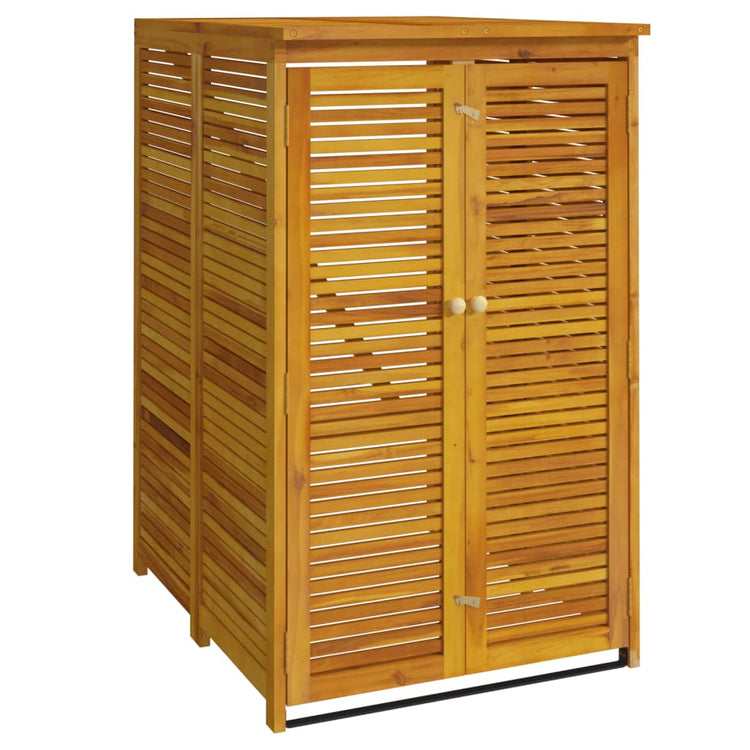 NNEVL Single Garbage Bin Shed 70x89x117 cm Solid Wood Acacia-1