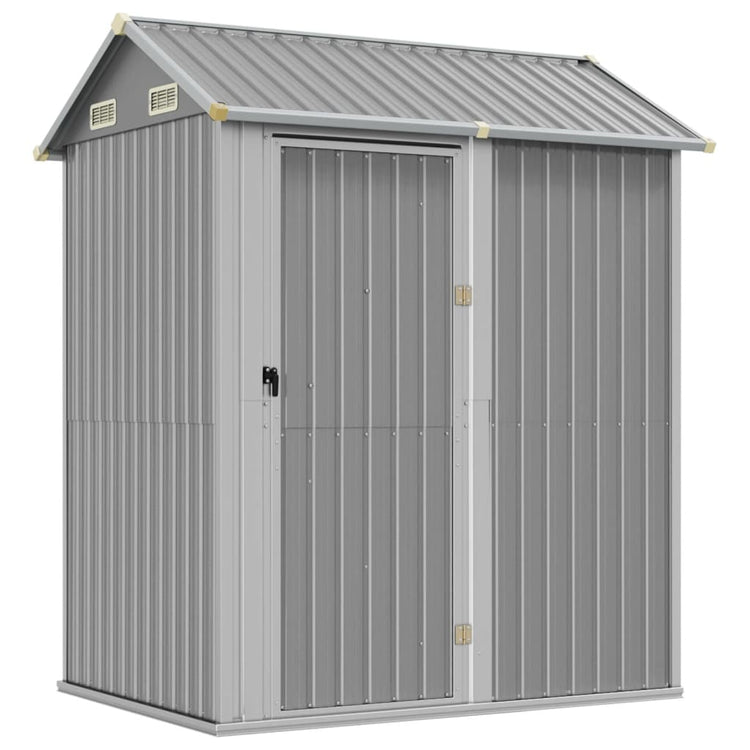 NNEVL Garden Shed Light Grey 192x152.5x237 cm Galvanised Steel-1