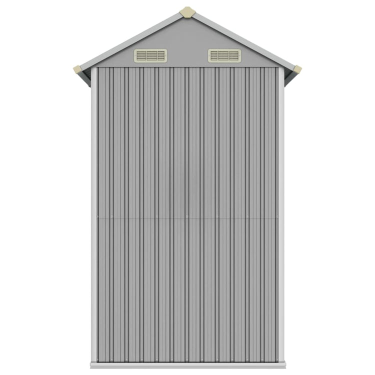 NNEVL Garden Shed Light Grey 192x152.5x237 cm Galvanised Steel-4