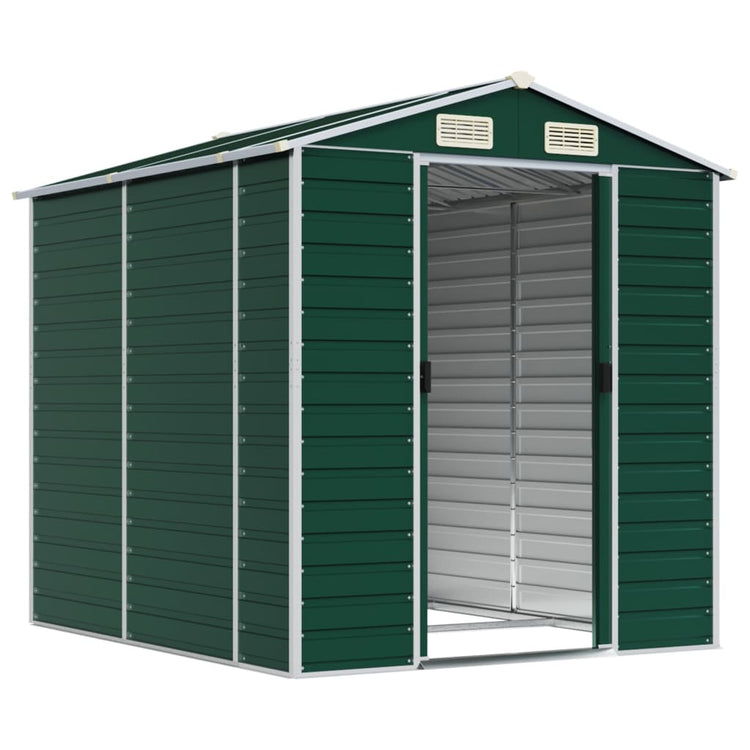 NNEVL Garden Shed Green 191x215x198 cm Galvanised Steel-2