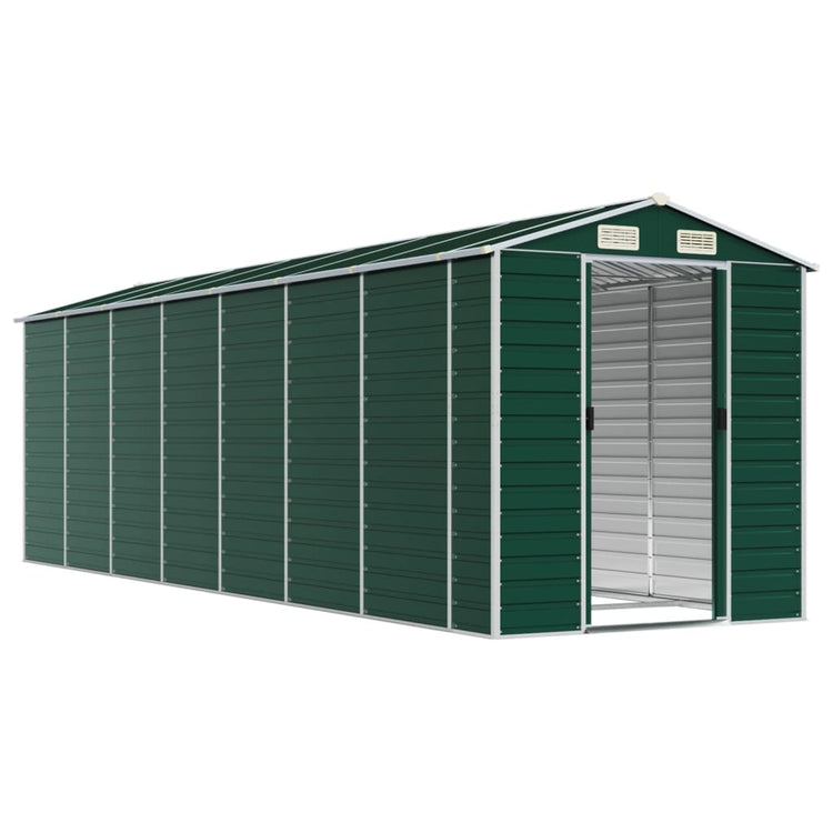 NNEVL Garden Shed Green 191x640x198 cm Galvanised Steel-2