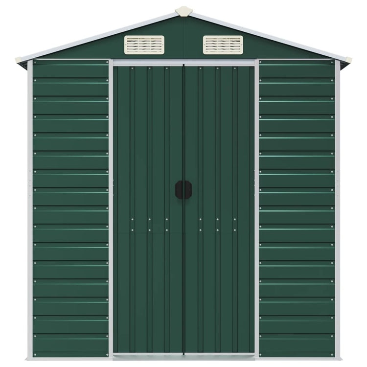 NNEVL Garden Shed Green 191x810x198 cm Galvanised Steel-3