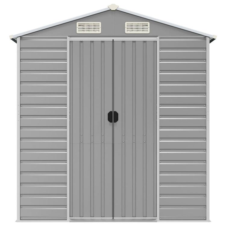 NNEVL Garden Shed Light Grey 191x300x198 cm Galvanised Steel-3