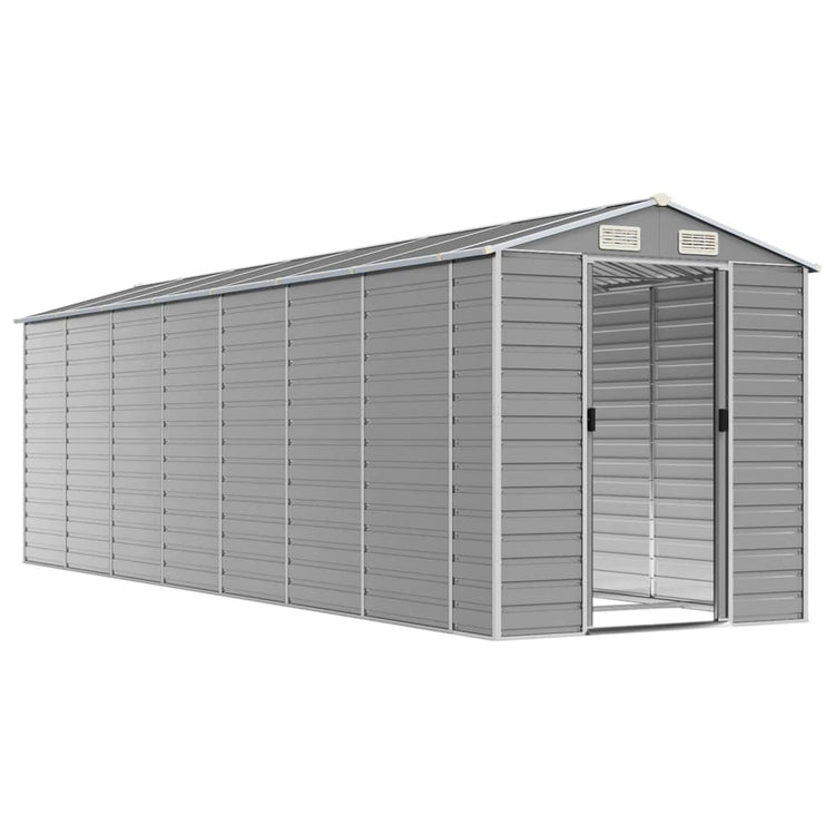 NNEVL Garden Shed Light Grey 191x640x198 cm Galvanised Steel-2