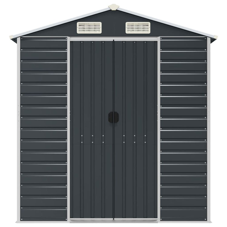 NNEVL Garden Shed Anthracite 191x470x198 cm Galvanised Steel-3