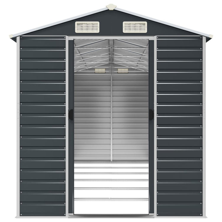 NNEVL Garden Shed Anthracite 191x555x198 cm Galvanised Steel-4