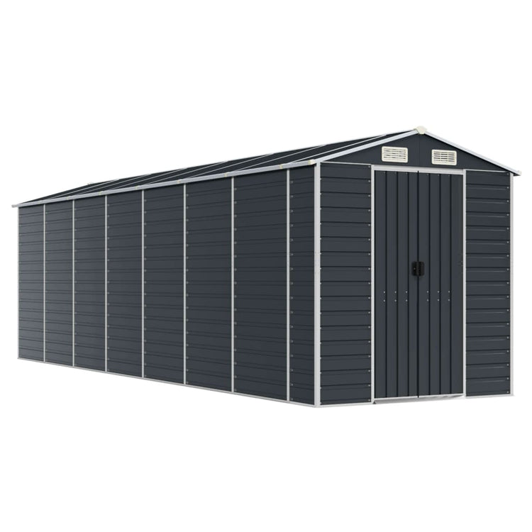 NNEVL Garden Shed Anthracite 191x640x198 cm Galvanised Steel-1