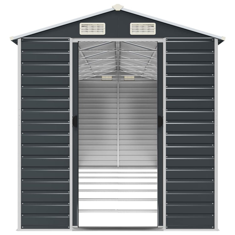 NNEVL Garden Shed Anthracite 191x640x198 cm Galvanised Steel-4