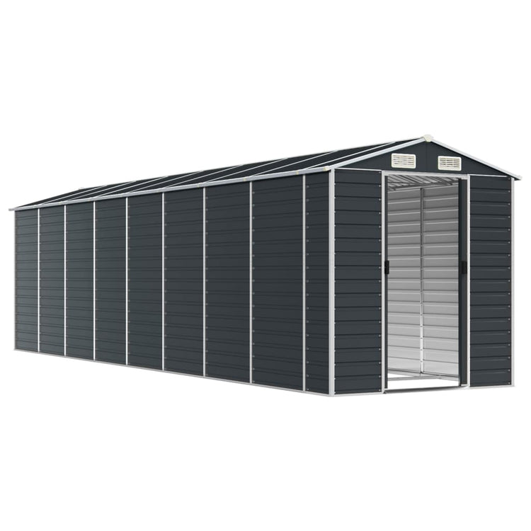 NNEVL Garden Shed Anthracite 191x725x198 cm Galvanised Steel-2