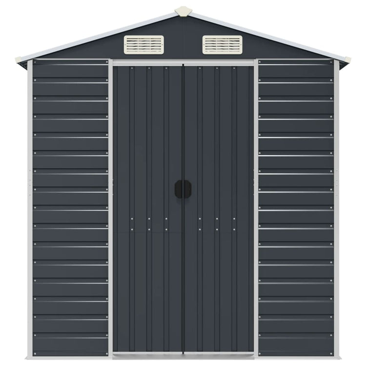 NNEVL Garden Shed Anthracite 191x725x198 cm Galvanised Steel-3