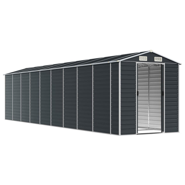 NNEVL Garden Shed Anthracite 191x810x198 cm Galvanised Steel-2