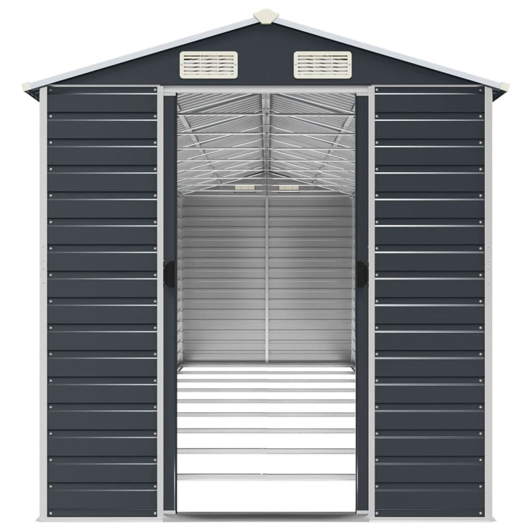 NNEVL Garden Shed Anthracite 191x810x198 cm Galvanised Steel-4