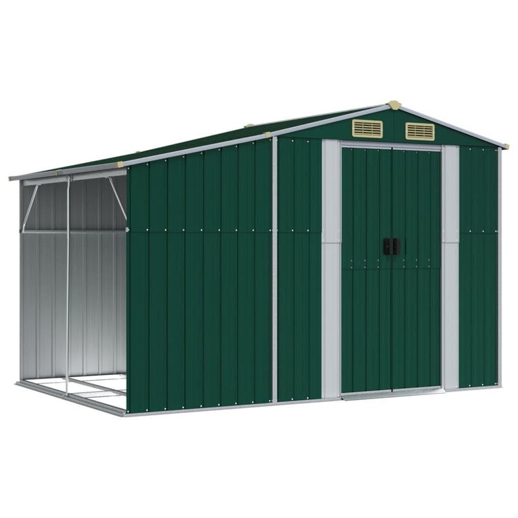 NNEVL Garden Shed Green 277x192.5x179 cm Galvanised Steel-1