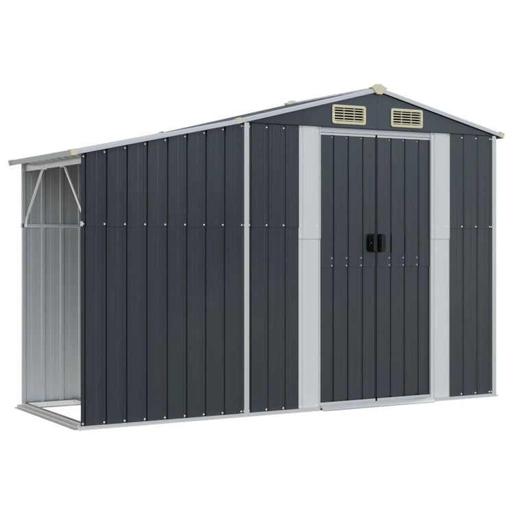 NNEVL Garden Shed Anthracite 277x93x179 cm Galvanised Steel-1