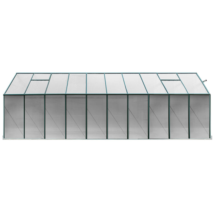 NNEDSZ Greenfingers Greenhouse 6.3x2.44x2.1M Aluminium Polycarbonate Green House Garden Shed-2