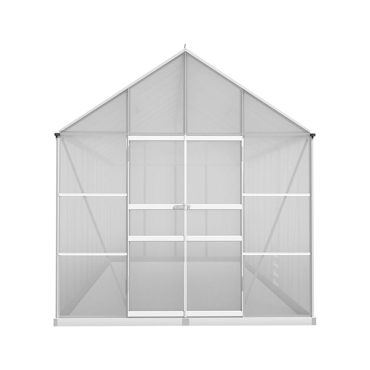 NNEDSZ Greenfingers Greenhouse Aluminium Large Green House Garden Shed 6X2.4M-3