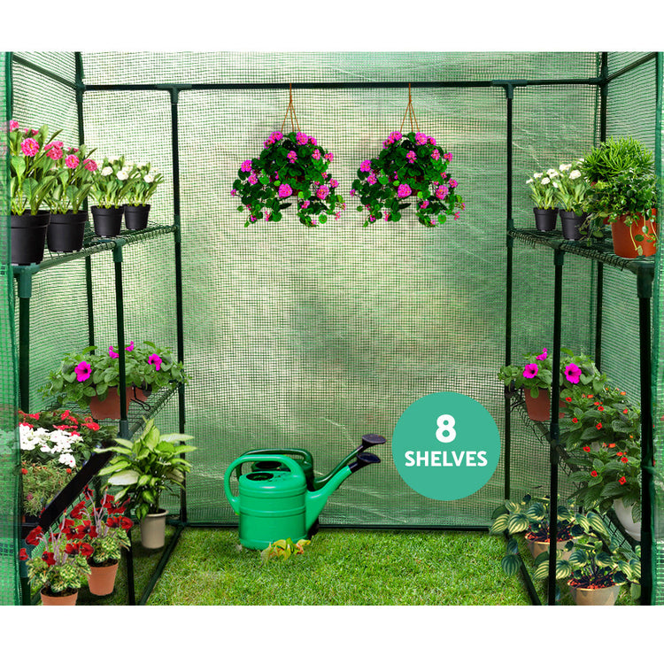 NNEDSZ Greenfingers Greenhouse Green House Tunnel 2MX1.55M Garden Shed Storage Plant-2