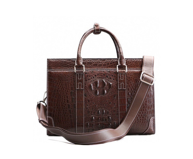 Genuine Crocodile Leather Briefcase-4