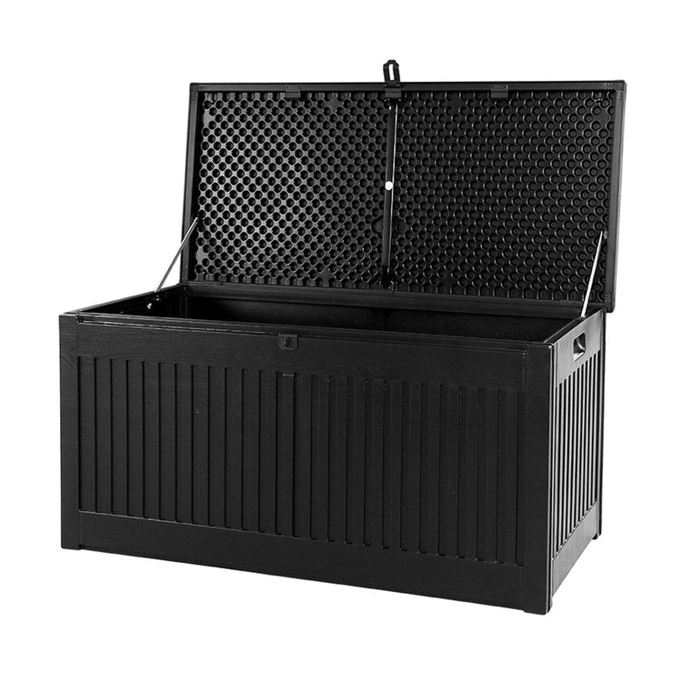 NNEDSZ Outdoor Storage Box Container Garden Toy Indoor Tool Chest Sheds 270L Black-0